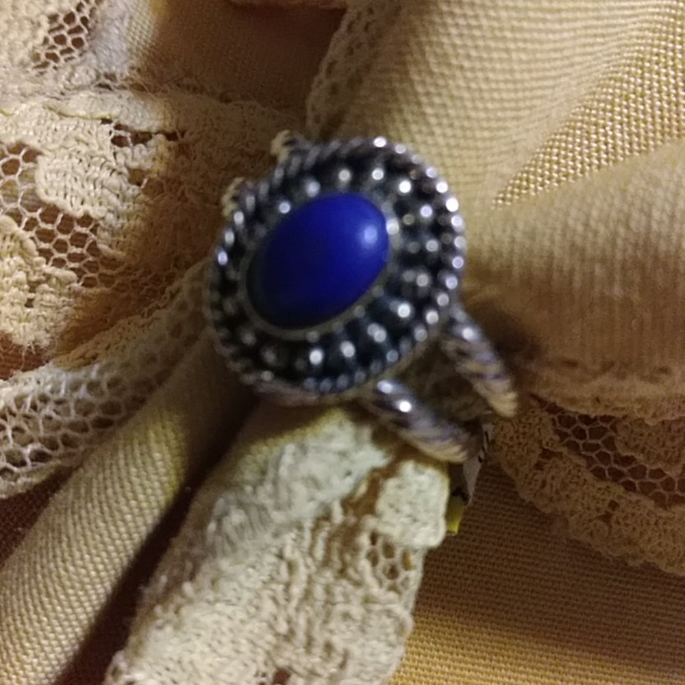 🔥📌 SOLD 📌NWT- LAPIS LAZULI STERLING, BRAIDED SHANK RING 11